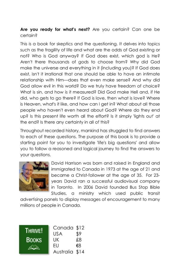 The Next 60 Seconds: The Urgency of Knowing What's Next: Heaven, Hell, Nothing? (Biblical Issues Explored Logically) - Image 2
